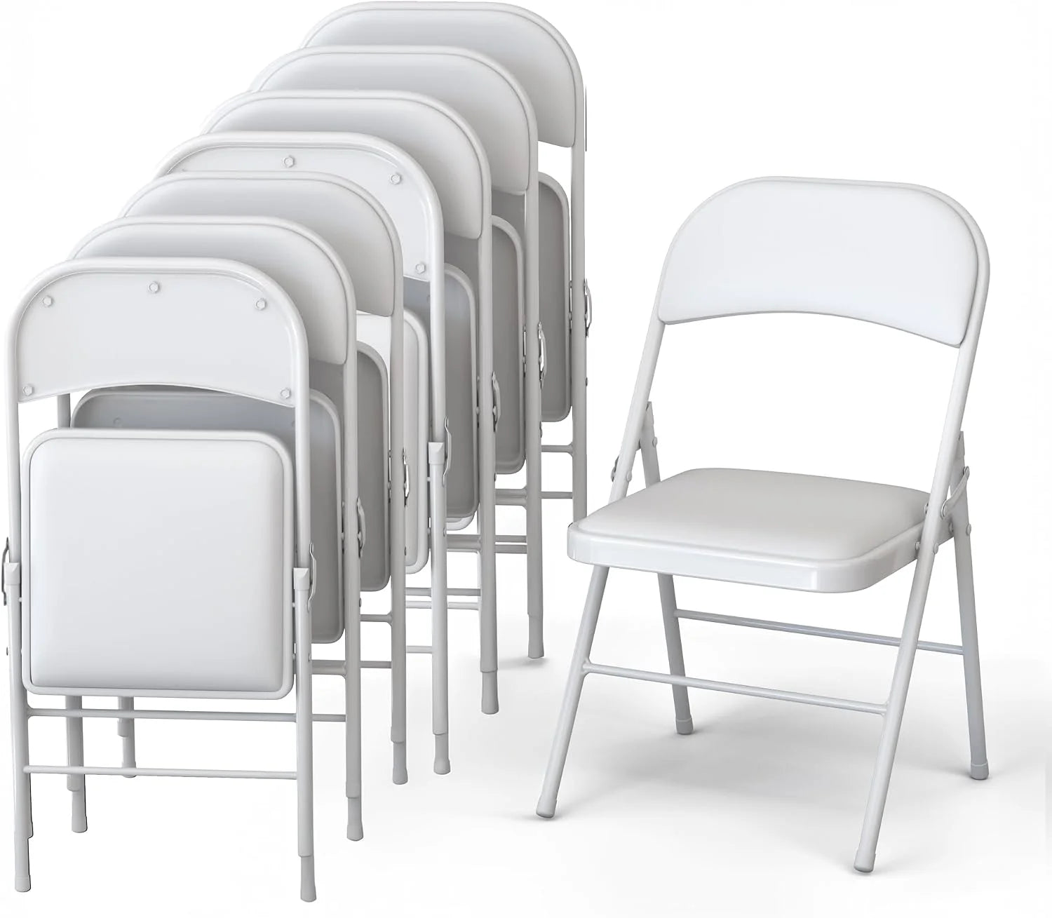 Special Modern Space 10 Pack Foldable Plastic Chair, Folding & Stackable, 350 lbs Capacity Steel Frame Seats for Indoor - Image 6