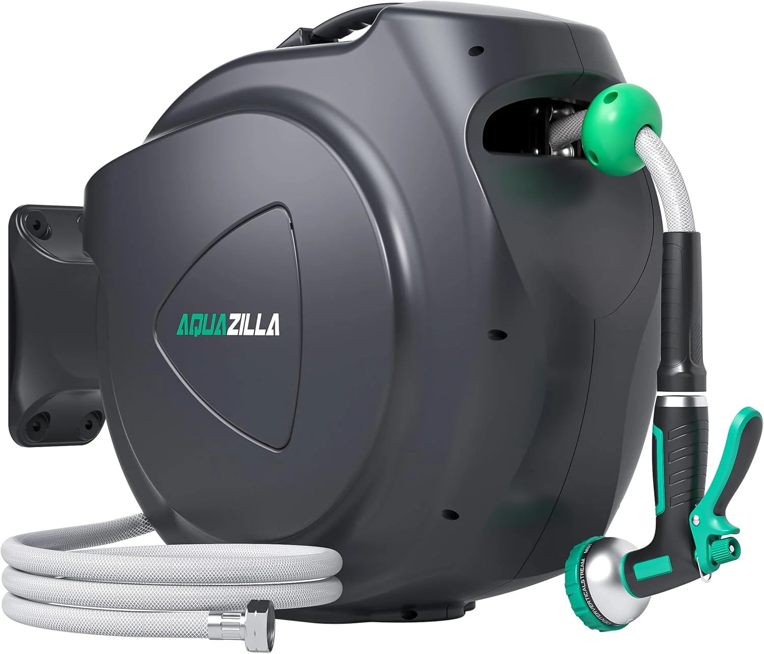 Special Retractable Garden Hose Reel, 5/8 in x 100 ft Automatic Wall Mount Heavy Duty Automatic Water Hose Reel with 9 Patterns