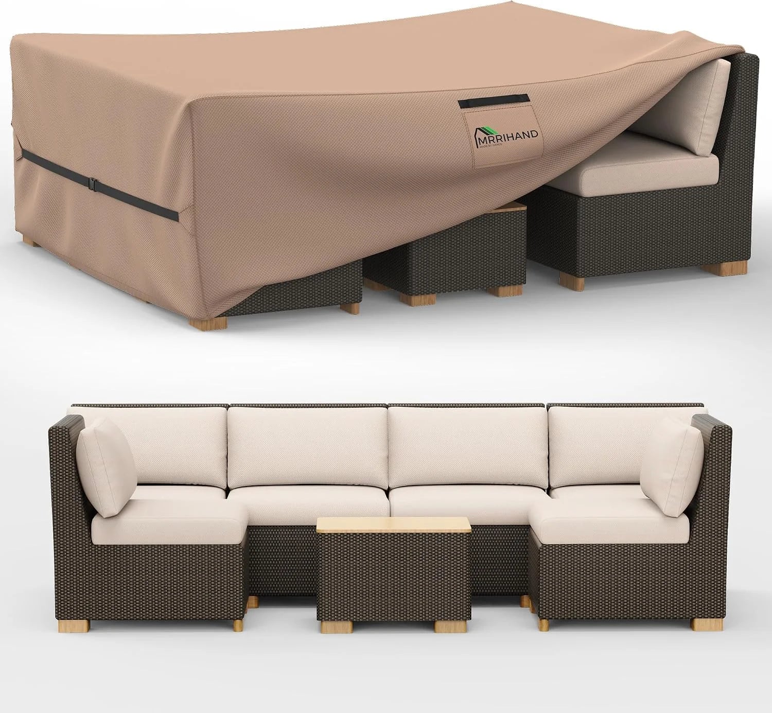 Special Mrrihand Outdoor Patio Furniture Covers Waterproof 90Lx62Wx28H Black - Image 3