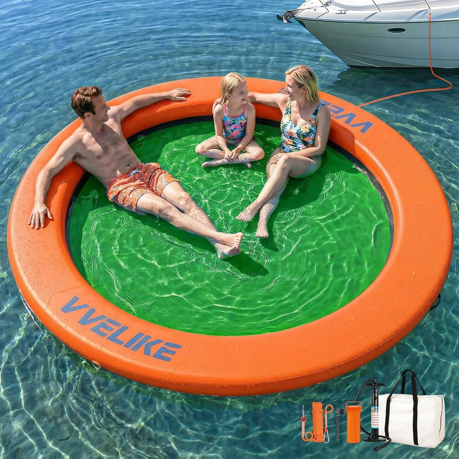 Special Water Hammock Lake Floats for Adults, Large Circle Pool Hammock Pool Lounger Water Float for Lake River Ocean - Image 7