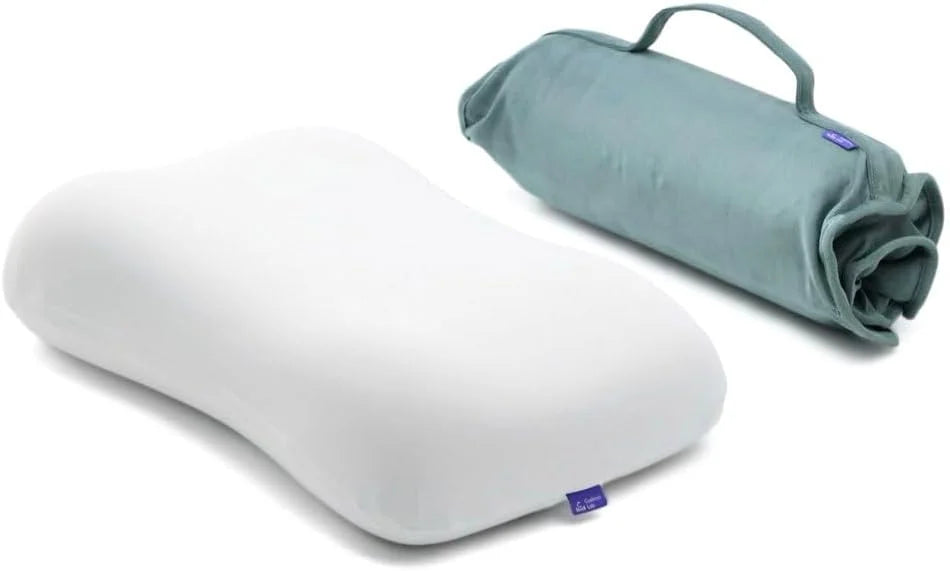Special Cushion Lab Travel Deep Sleep Pillow, Compact Memory Foam Neck Pillow for Sleeping, Portable Pillow for Hotels