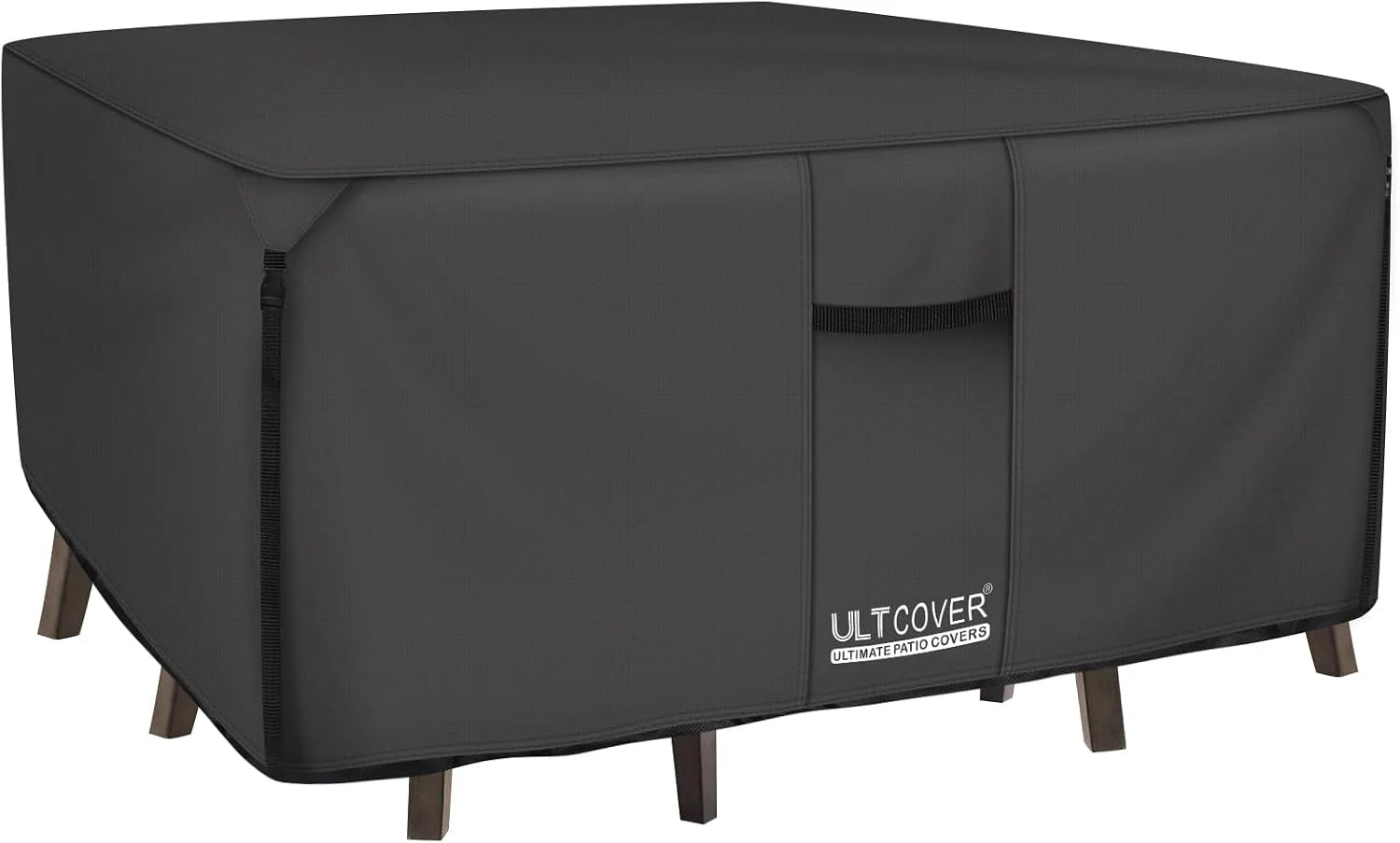Special ULTCOVER Square Patio Heavy Duty Table Cover " 600D Tough Canvas Waterproof Outdoor Dining Table and Chairs General Purpose Furniture Cover Size - Image 3
