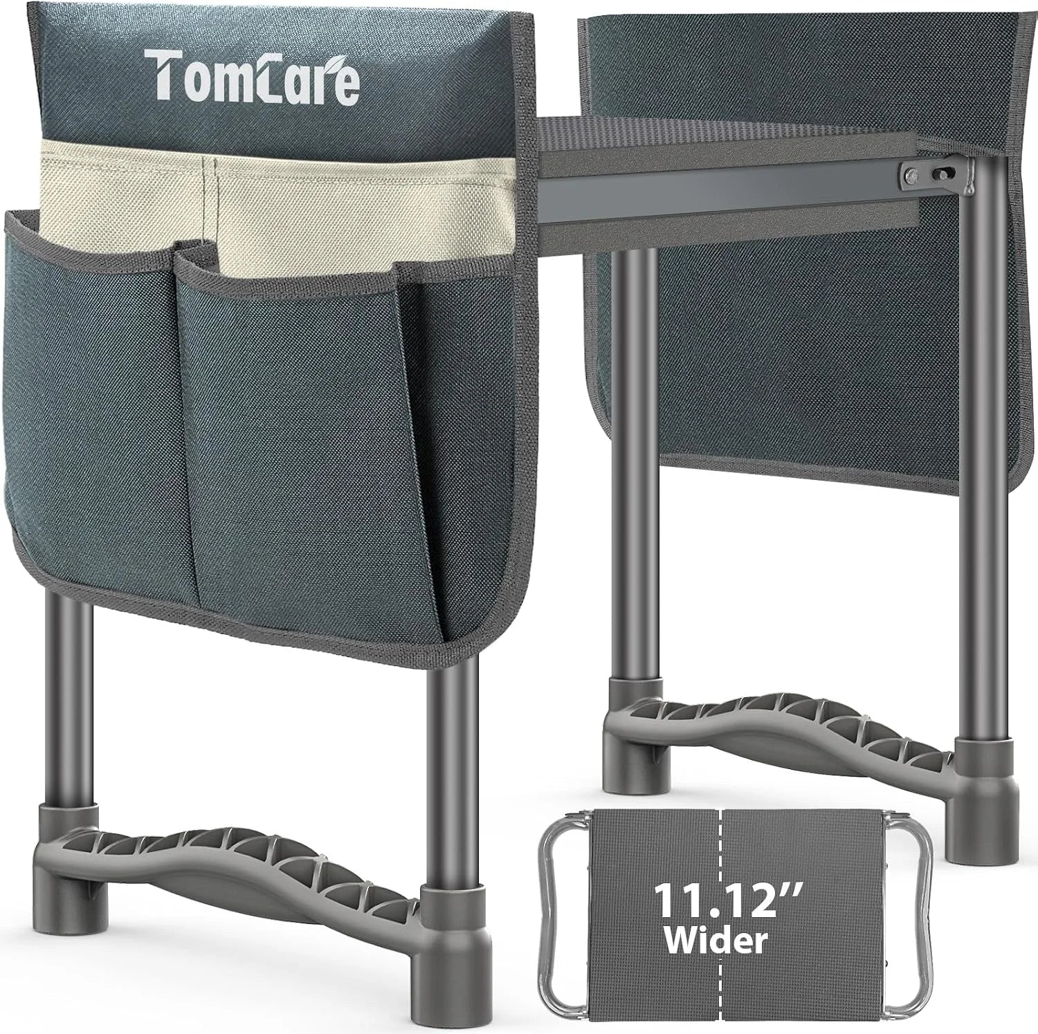 Special TomCare Garden Kneeler and Seat 11.12" Wider Larger Soft Kneeling Pad Garden Bench with 2 Large Tool Pouches Heavy Duty - Image 8