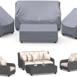 Alternative view of Special Mrrihand Patio Furniture Covers, 4 Piece Outdoor Furniture Cover Waterproof includ Ourdoor Sofa Cover, 2 Chair Covers