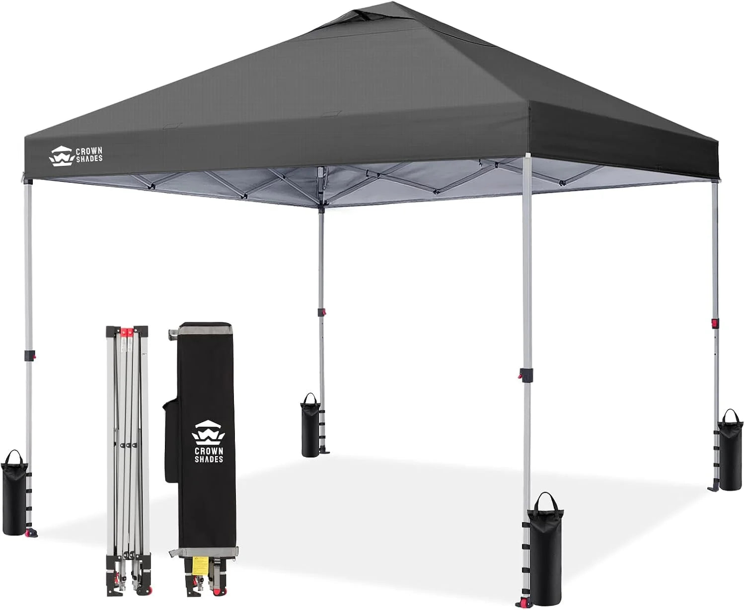 Special CROWN SHADES 10×10 Pop Up Canopy, Patented CenterLok One Push Tent Canopy, 8 Stakes, 4 Ropes (10×10 - Image 8