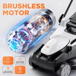 Alternative view of Special 40V (2 x 20V) 16 Electric Lawn Mower Cordless, Brushless Lawnmower with 6-Height Adjust