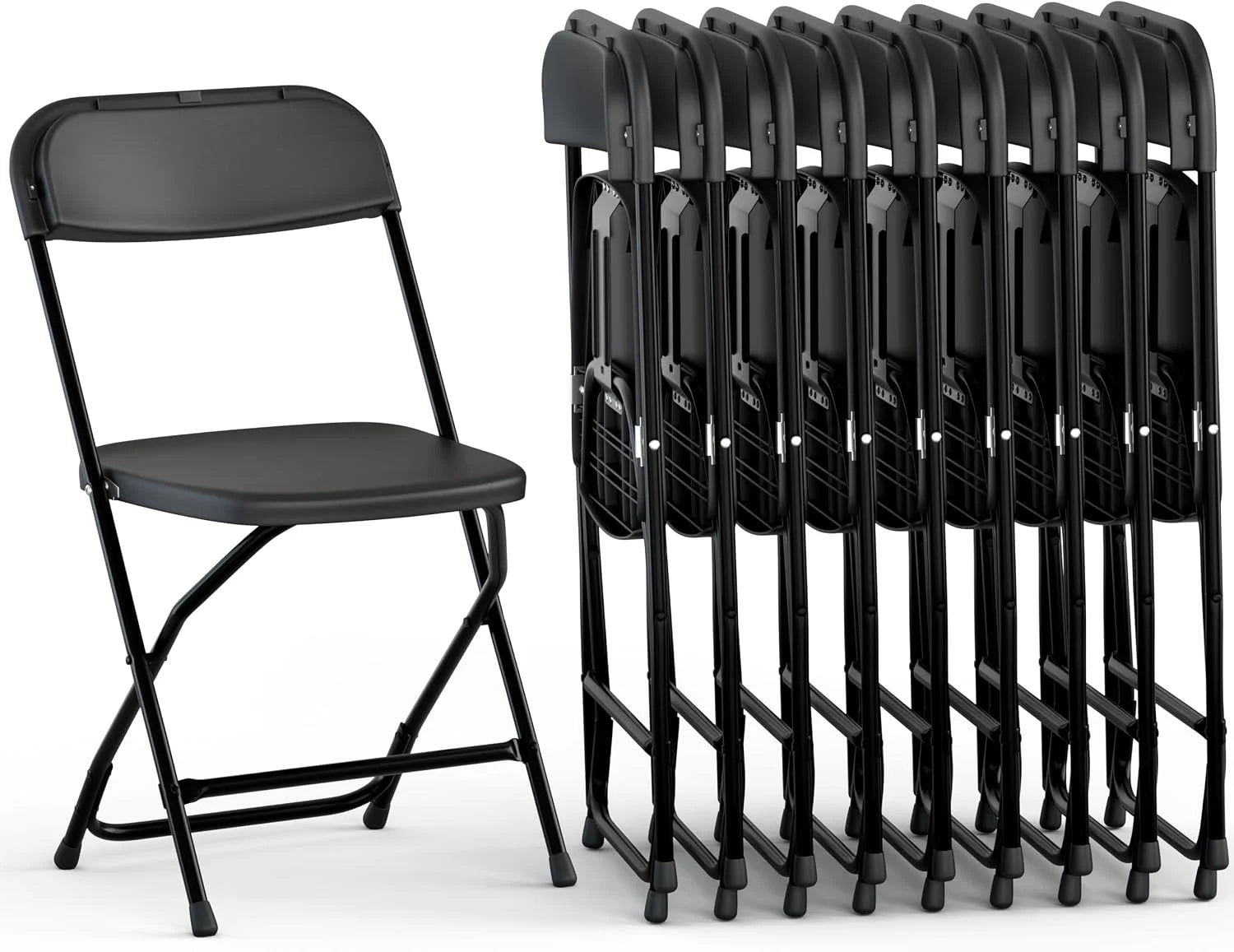 Special Modern Space 10 Pack Foldable Plastic Chair, Folding & Stackable, 350 lbs Capacity Steel Frame Seats for Indoor - Image 4