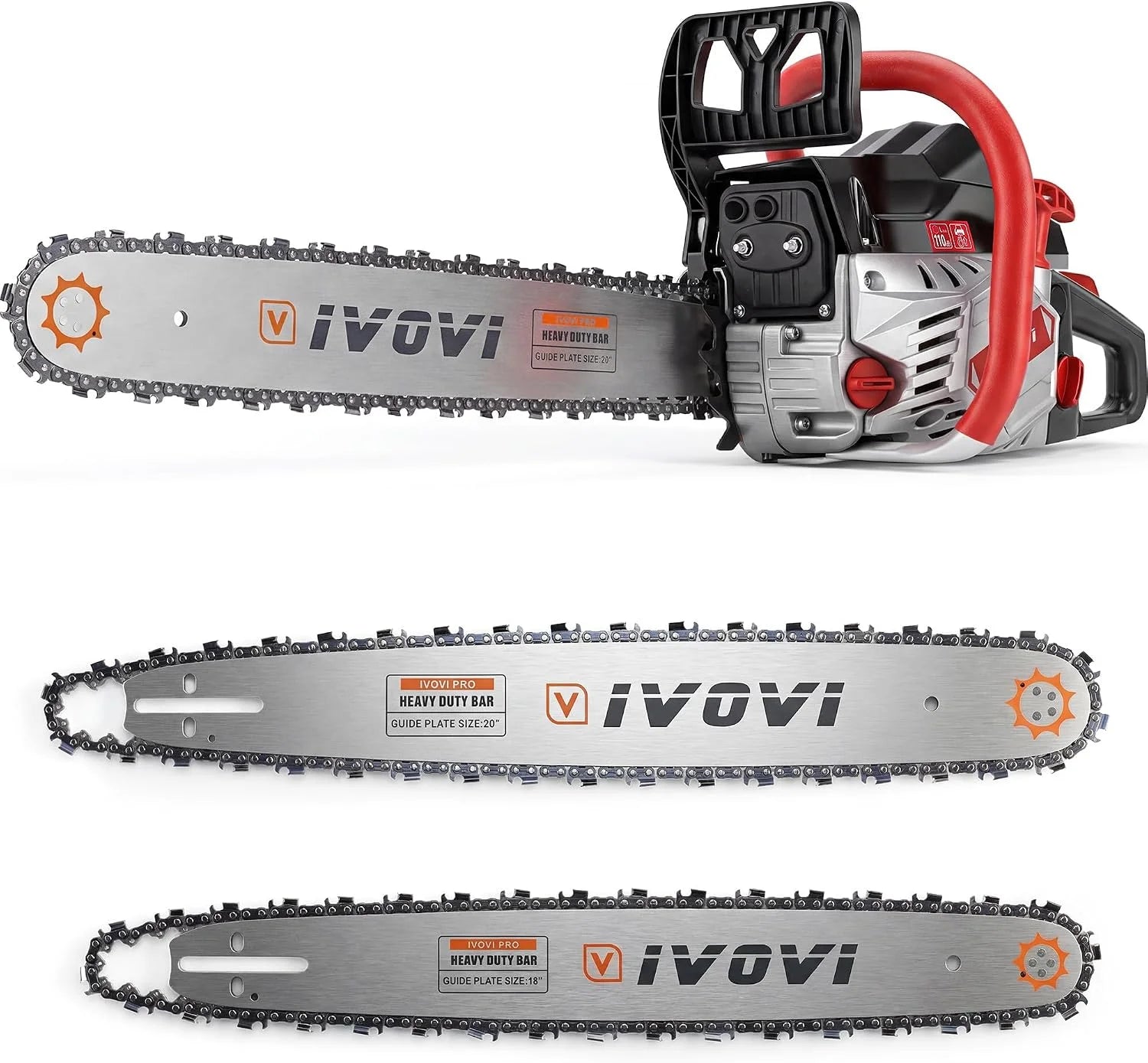 Special 63CC Gas Chainsaw with 20-Inch and 18-Inch Bars