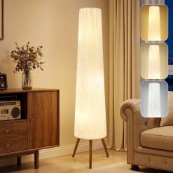 Special 60 Inch Wood Floor Lamp, Bulb Included