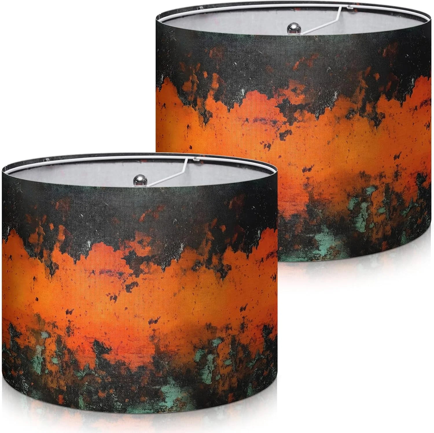 Special 2 Pack Chinoiserie Drum Lamp Shade 13 x 13 x 10 Inch Cream Linen Lampshade with Exquisite Bird Floral Lining - Image 5