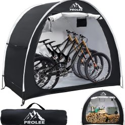 Alternative view of Special PROLEE Bike Shed 6.6FT, Waterproof Oxford Fabric Storage Tent for 2 Bikes, Outdoor Storage with Window Design, Black