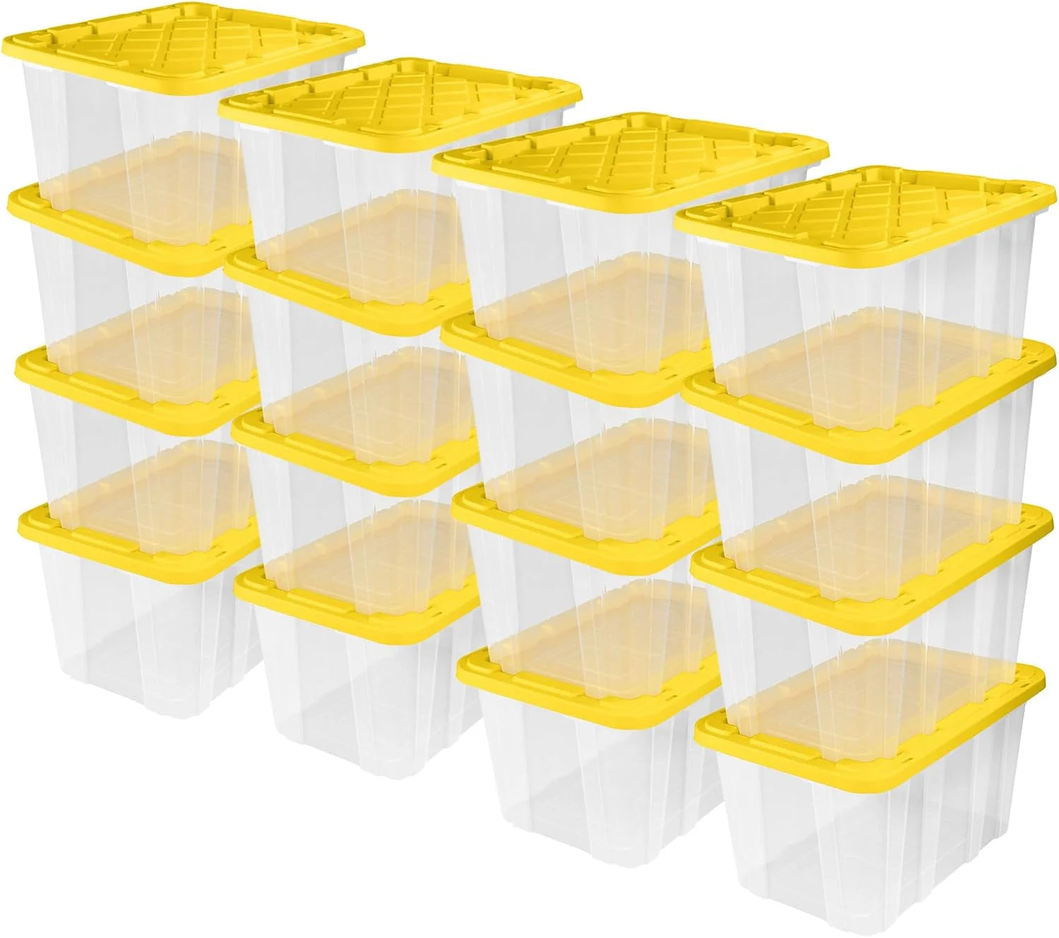 Special Sterilite 4-Pack 27 Gallon Industrial Storage Tote, Heavy-Duty Plastic Bins
