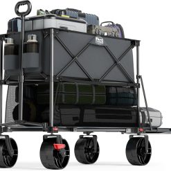 Special TIMBER RIDGE 400L Folding Double Decker Wagon with Brakes, 54 Extra Long