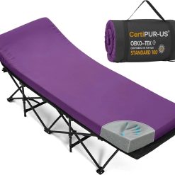 Alternative view of Special CYMULA Camping Cot Pad 2 Inch Memory Foam, Camping Pad for Folding Cot and Foldable Cot, Portable Roll Up Camp Gear