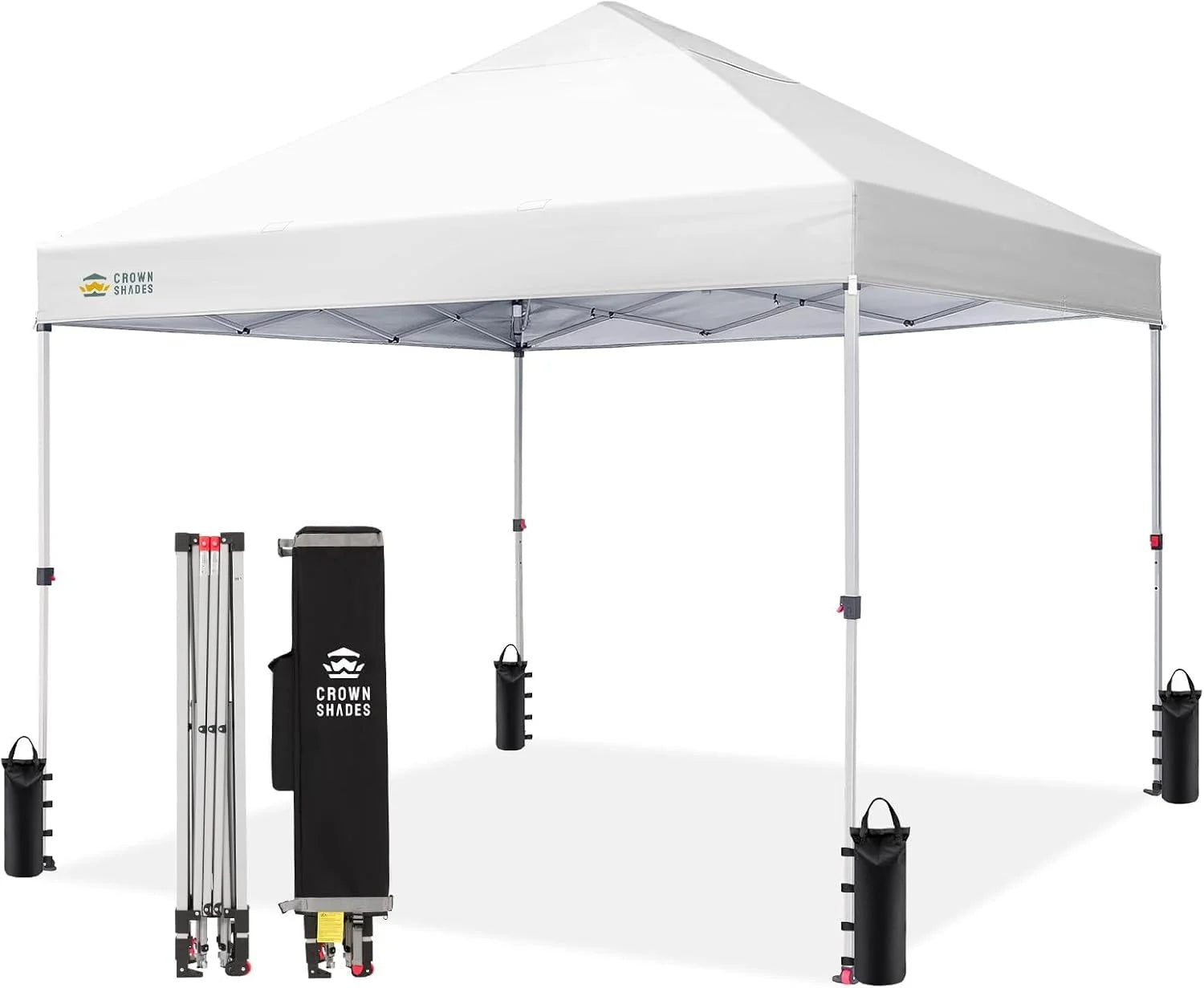 Special CROWN SHADES 10×10 Pop Up Canopy, Patented CenterLok One Push Tent Canopy, 8 Stakes, 4 Ropes (10×10 - Image 10
