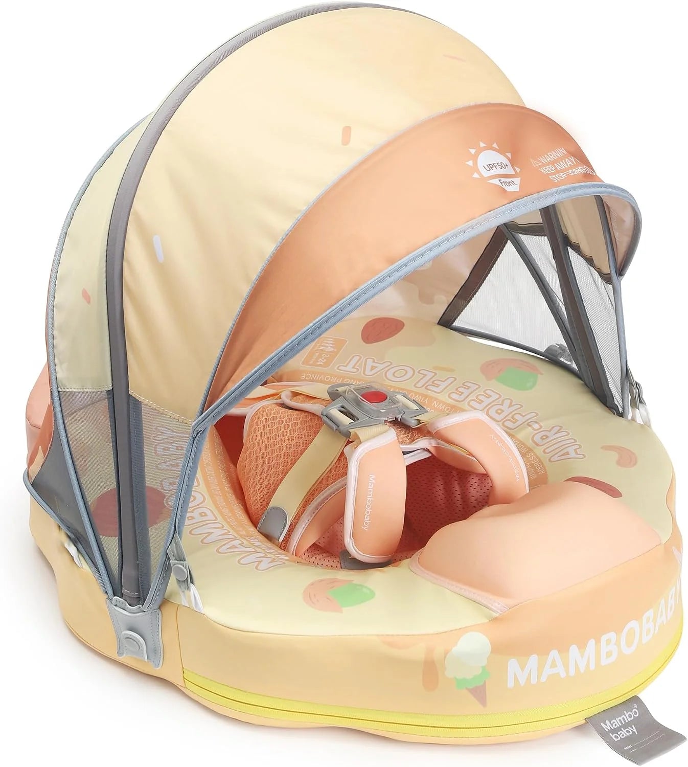 Special Mambobaby Float Self-Inflating Baby Pool Floats Hammock with Canopy, Compressible Folding Baby Floating Bed - Image 14