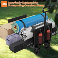 Alternative view of Special 3 in 1 Wagons Carts Foldable with 360LBS Capacity, 120L Heavy Duty Collapsible Wagon, Utility Wagon Cart with Wheels for Grocery