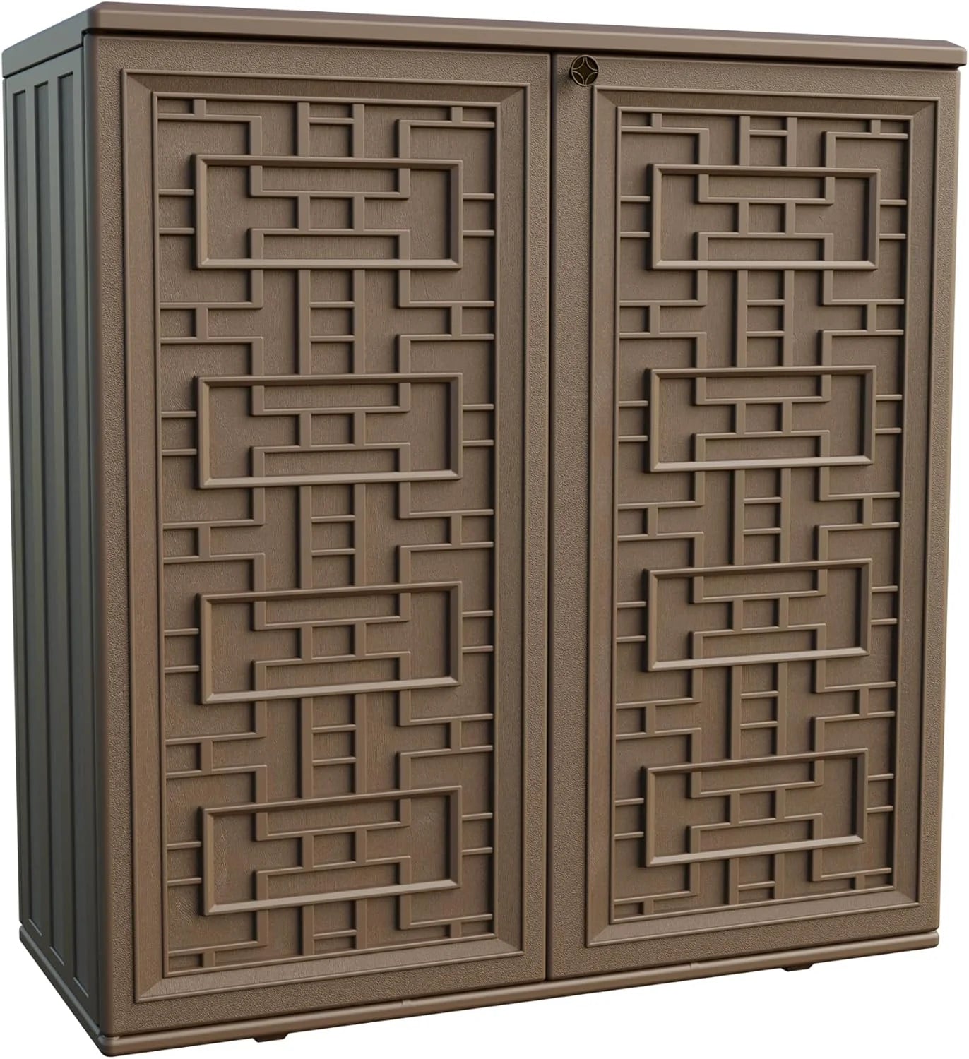 Special Outdoor Storage Cabinet Waterproof with Shelf, Resin Storage Sheds Outdoor Cabinets for tub Towels/Chemicals/Grill - Image 2