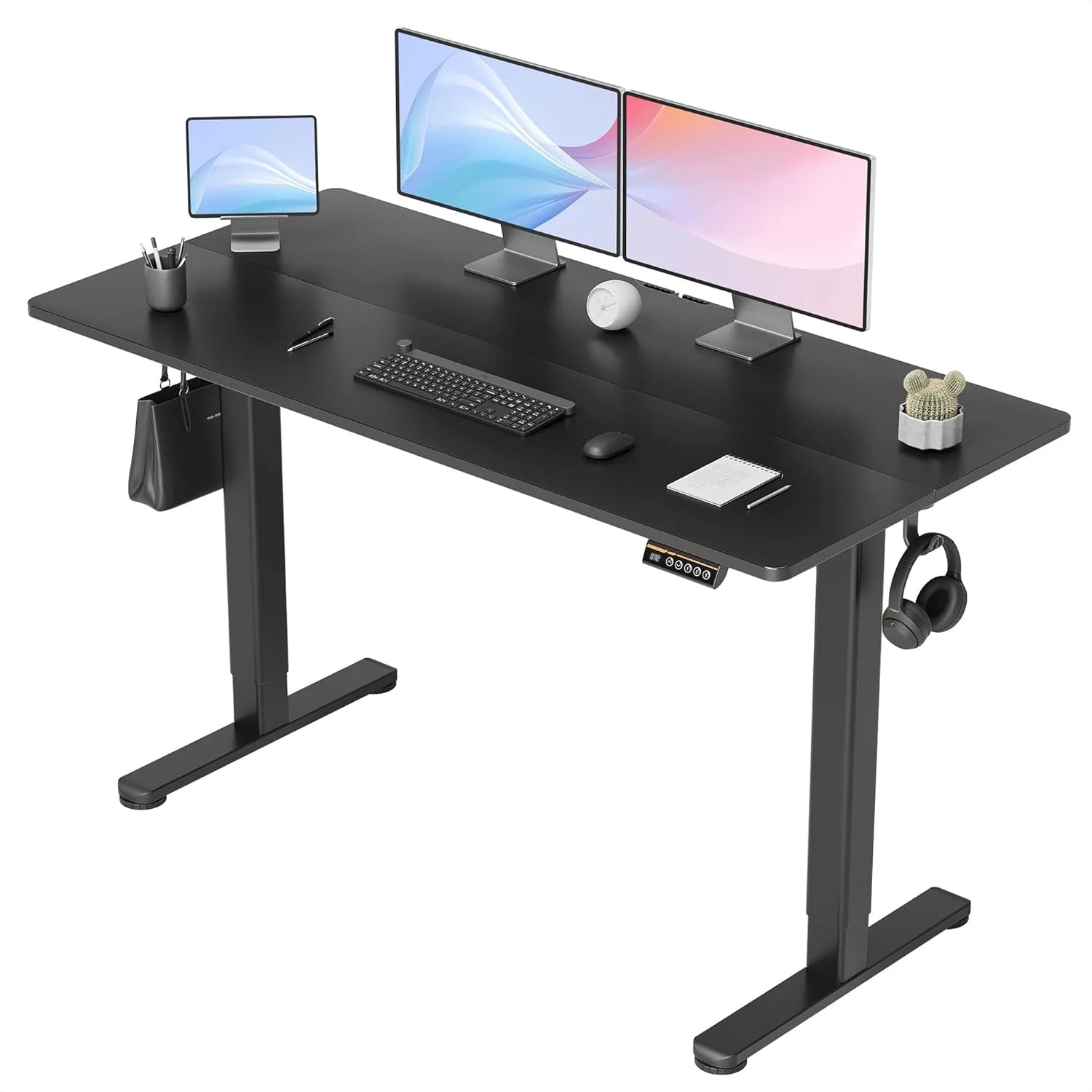 Special Electric Standing Desk, Adjustable Height Stand up Desk, 24x48 Inches Sit Stand Home Office Desk with Splice - Image 25