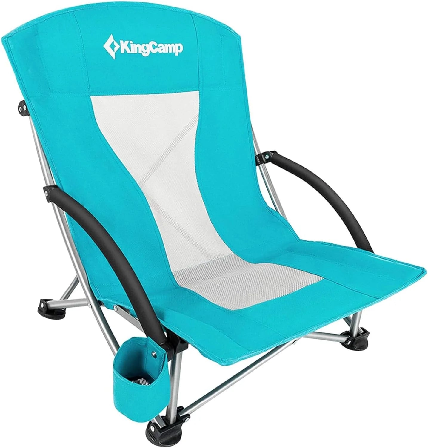 Special KingCamp Low Beach Chairs 2 Pack, Folding Portable Chair for Adults lightweight Extra Wide Ergonomic High Back Seat - Image 5