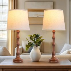 Special Modern Farmhouse Table Lamp Bedside Reading Lamps Living Room End Tables Set Lamps for Night Stands Bedroom