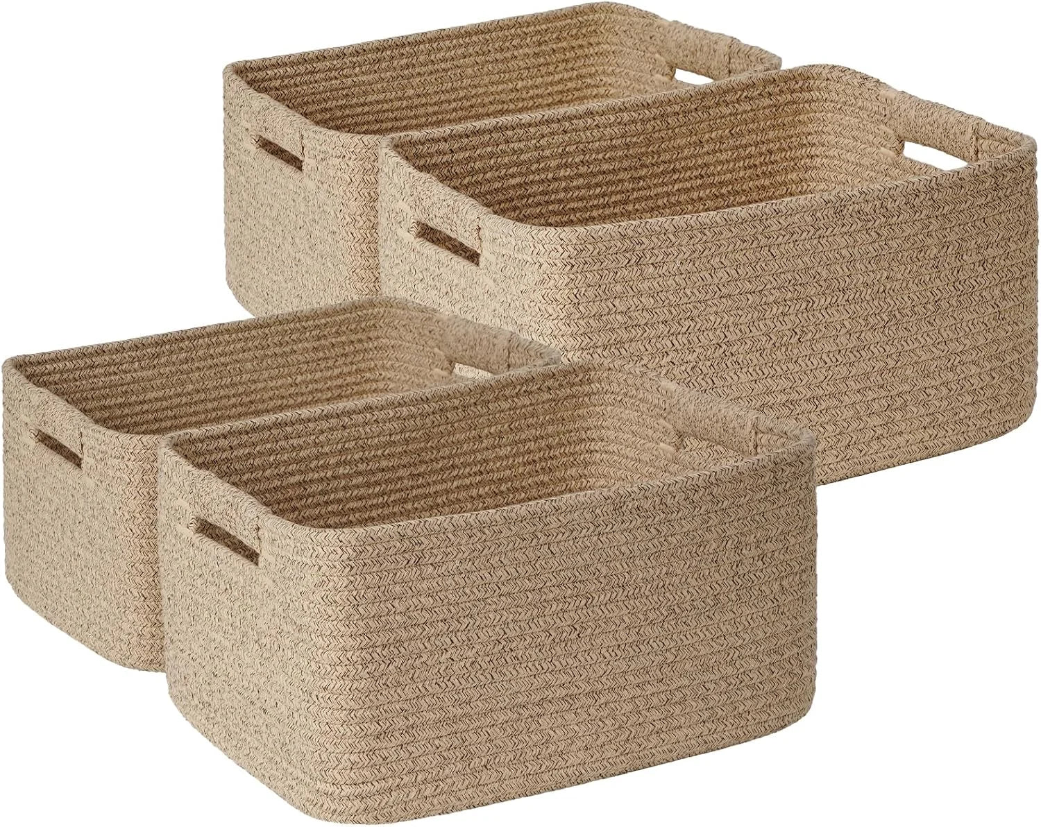 Special 2 Pack Large Storage Basket for Organizing, 17.5x13x7 Woven Basket for Shelves, Closet Cube Storage Bins - Image 20
