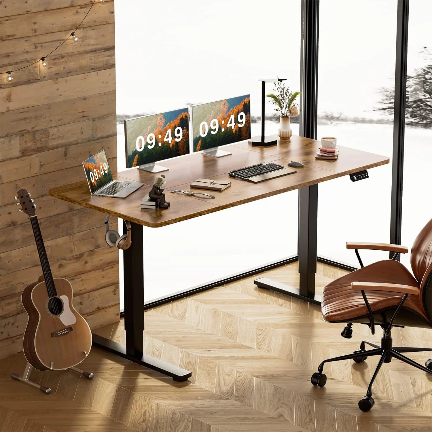 Special 55 x 24 Inches Electric Height Adjustable Standing Desk Large Sit Stand Up Desk Home Office Computer Desk Memory - Image 69