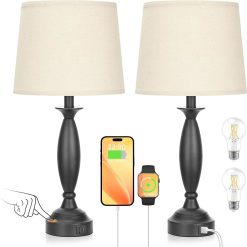 Special Seealle Touch Bedside Lamps for Nightstand Set of 2, Dimmable, Bulb Included