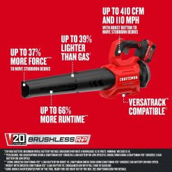 Special Leaf Blower Cordless with Battery and Charger V20 RP, Up to 110 MPH Power, Handheld Electric Leaf Blower