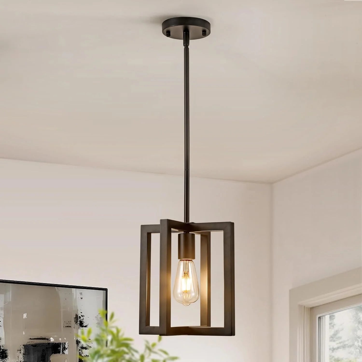 Special 6-Light Gold Pendant Light, Modern Farmhouse Dining Room Light Fixtures Over Table - Image 2