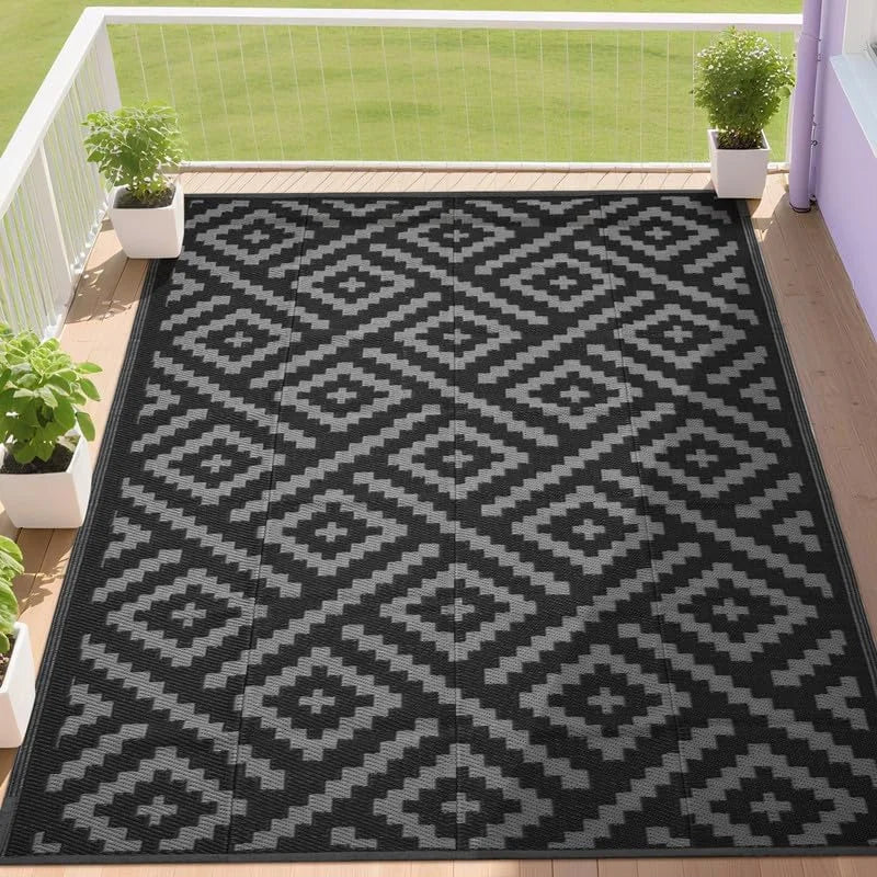 Special RURALITY Outdoor Rugs 8"x10" Waterproof for Patios Clearance, Plastic Straw Mats for RV - Image 9