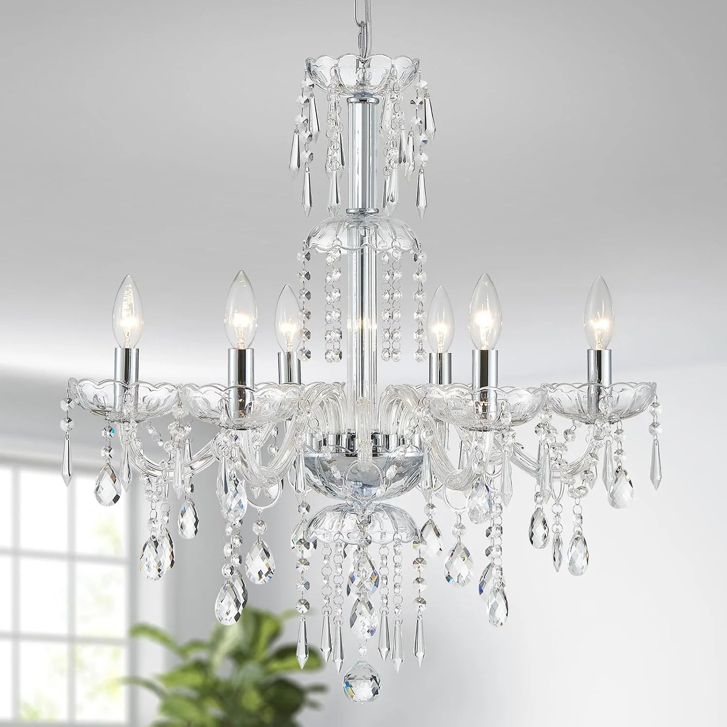 Special 5-Light Crystal Candle Chandelier Pendant Ceiling Light Modern Lighting Fixture for Bedroom Hallway Bar Kitchen - Image 2