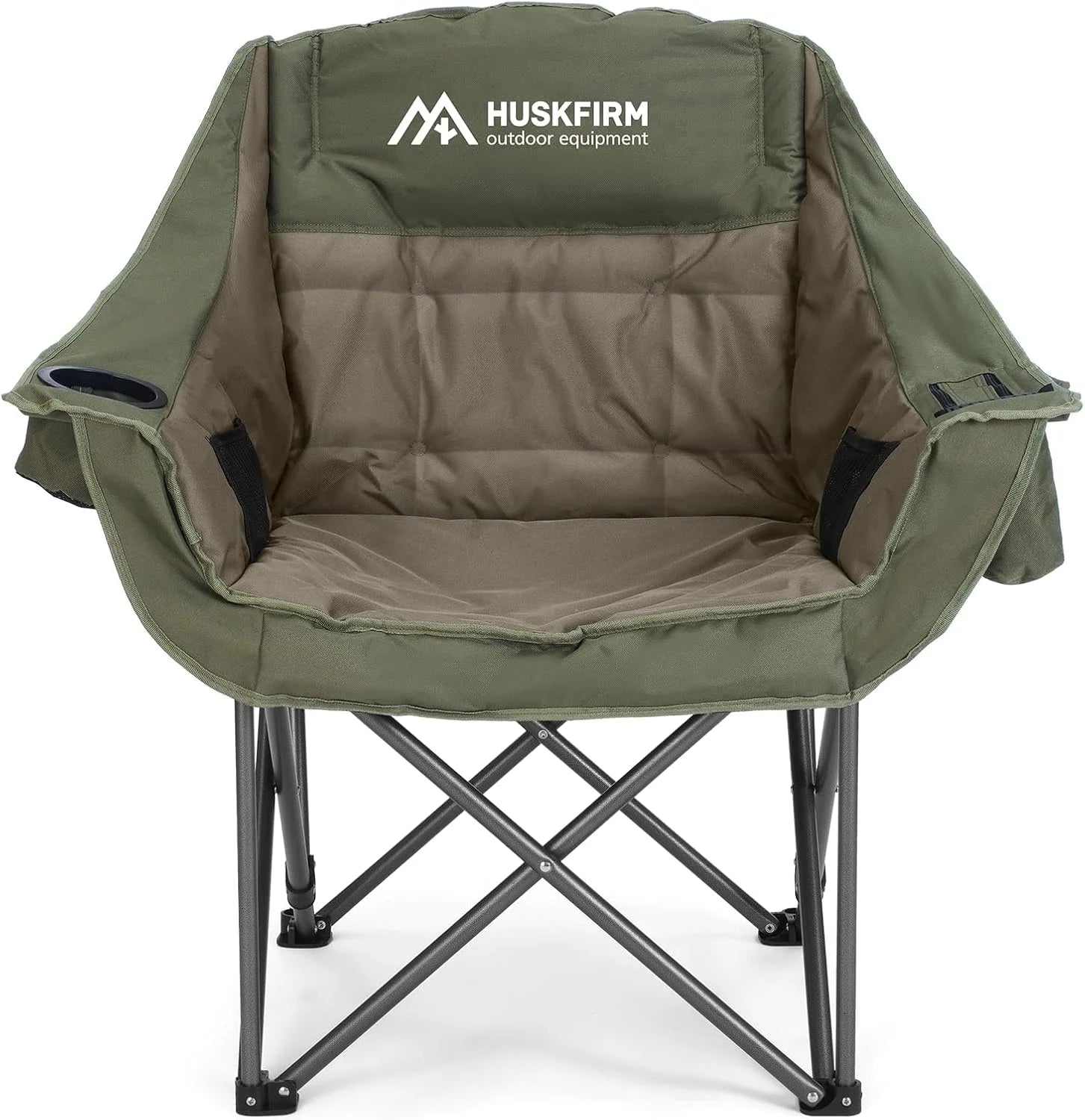 Special 2 Pack Camping Chairs Oversized Padded Camping Chair Heavy-Duty Foldable Camping Chairs with Cup Holder - Image 4