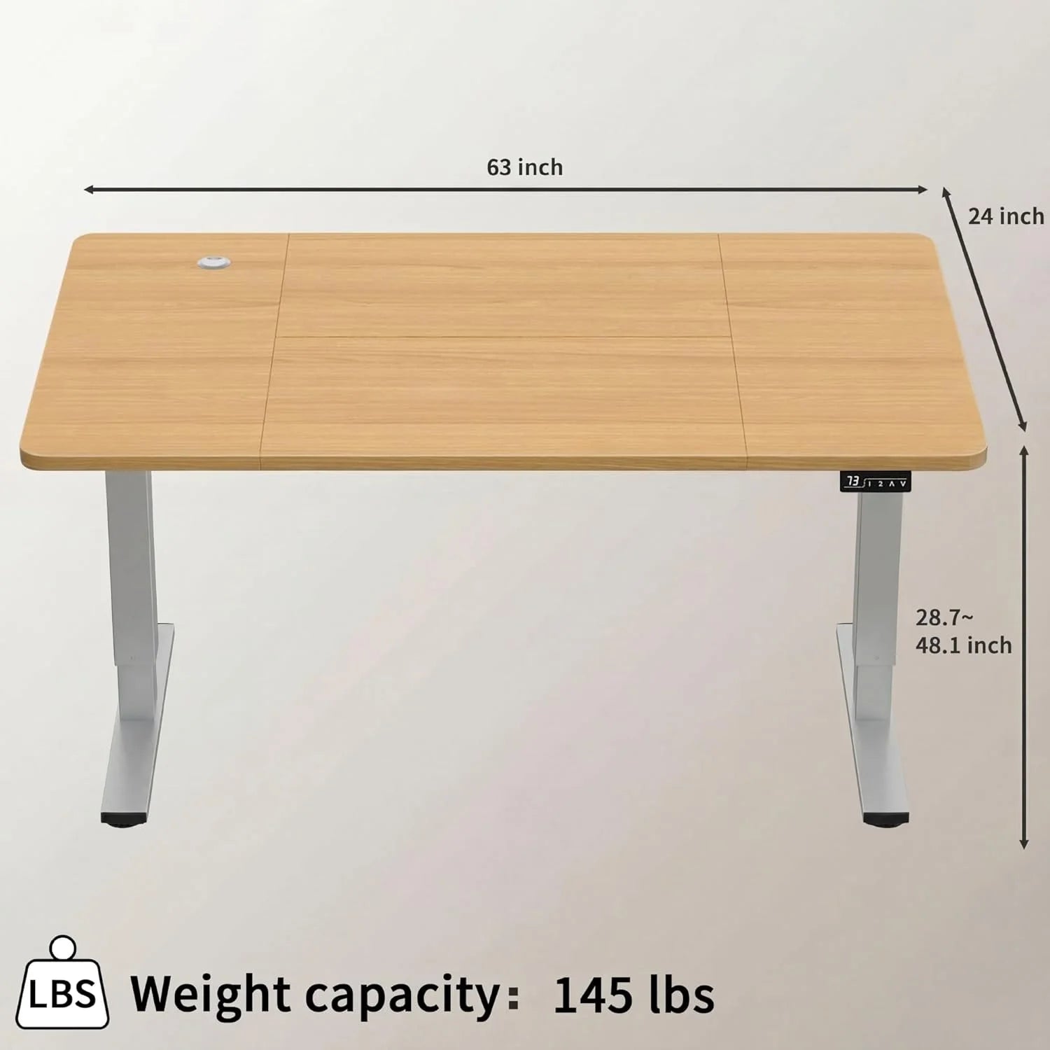 Special 55 x 24 Inches Electric Height Adjustable Standing Desk Large Sit Stand Up Desk Home Office Computer Desk Memory - Image 17