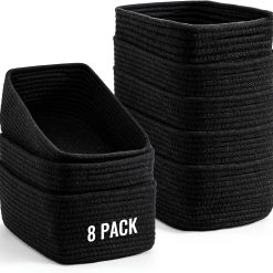 Alternative view of Special Small Storage Organizing Baskets, Woven Rope Bins for Bathroom, Closet, Shelf Organizer