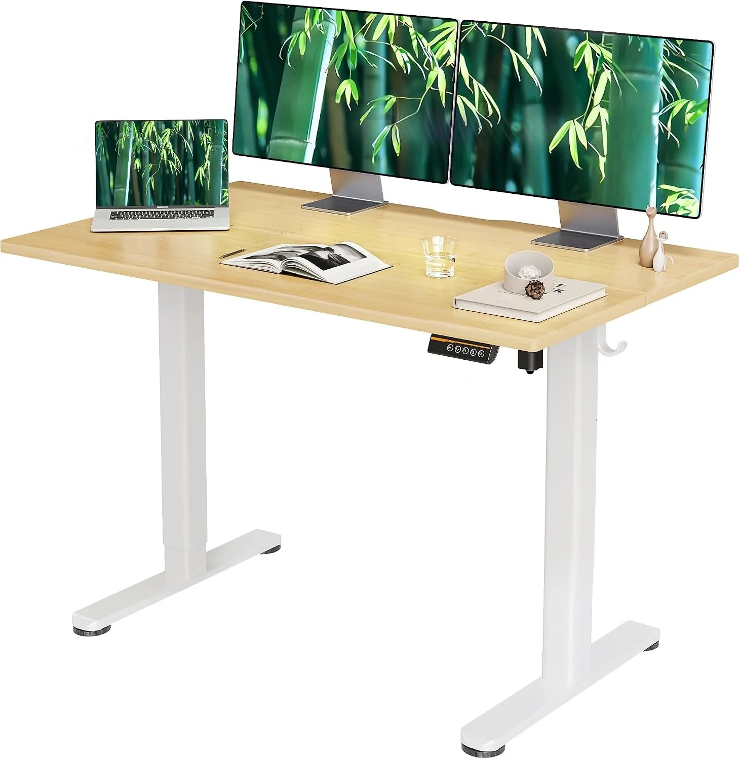 Special Electric Standing Desk, Adjustable Height Stand up Desk, 24x48 Inches Sit Stand Home Office Desk with Splice - Image 6