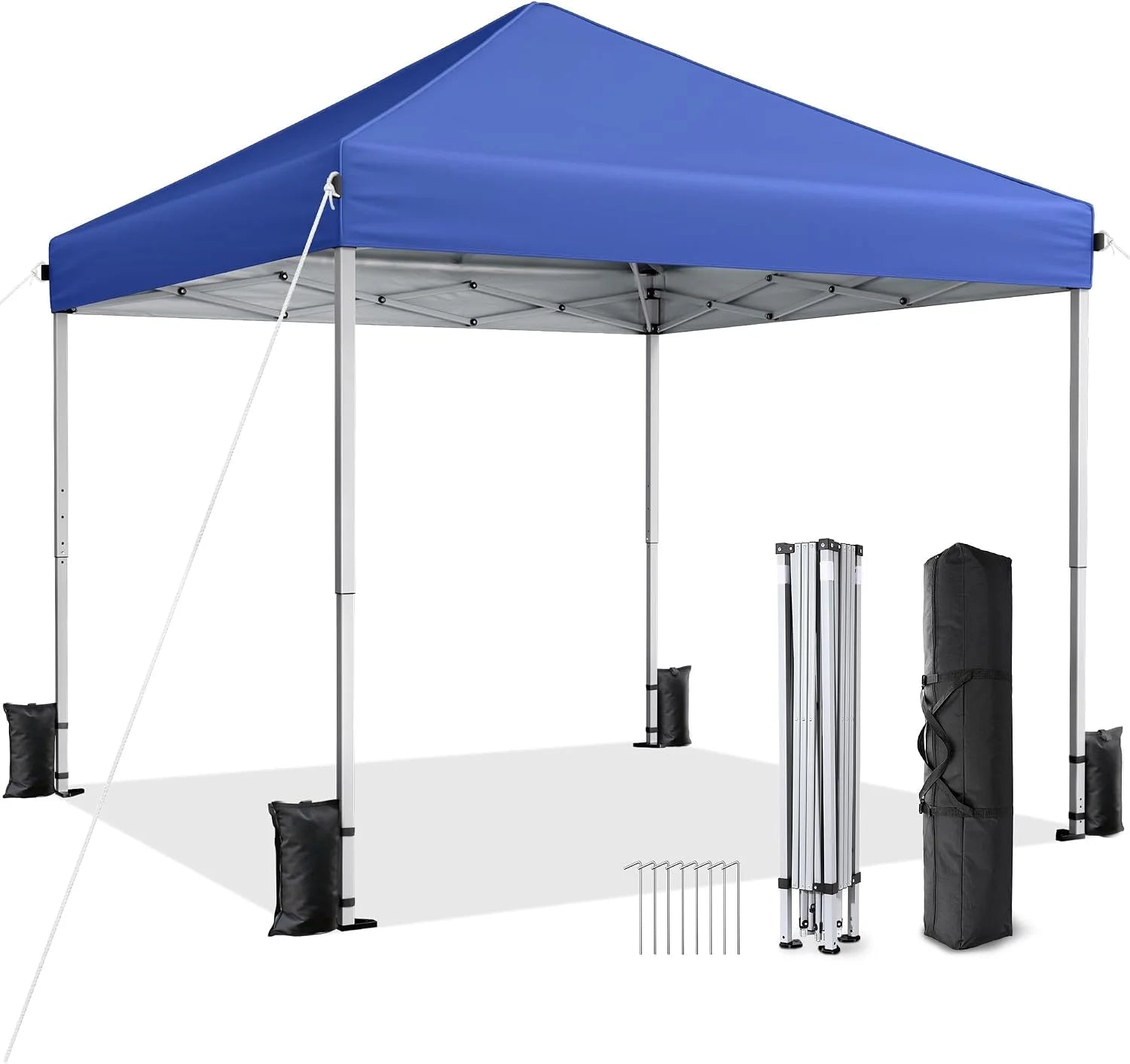 Special Vinabilia 10x10 Pop Up Canopy Tent with One-Push Center Lock,White - Image 7