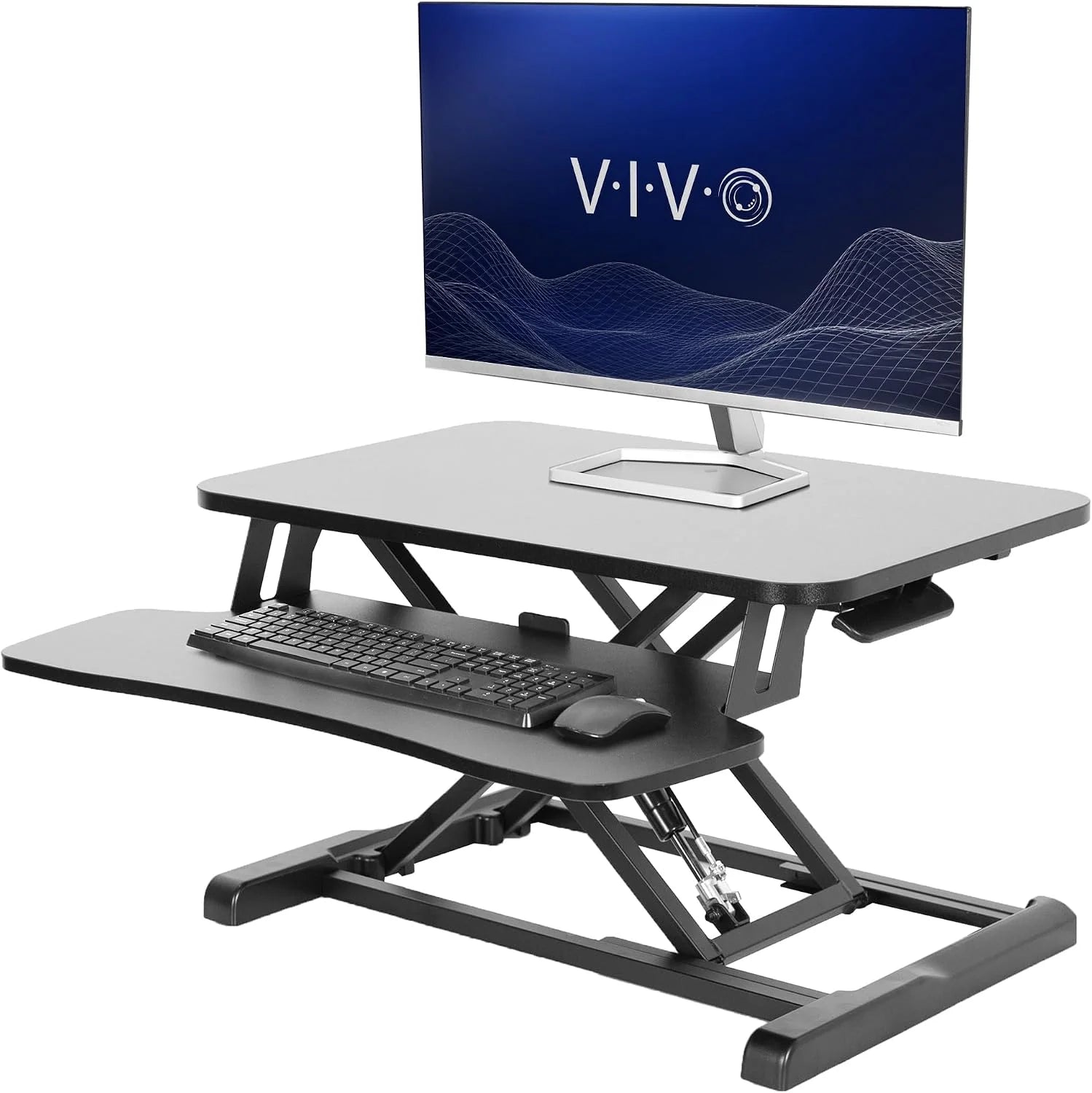 Special 32 inch Desk Converter, K Series, Height Adjustable Sit to Stand Riser, DESK-V000K - Image 36