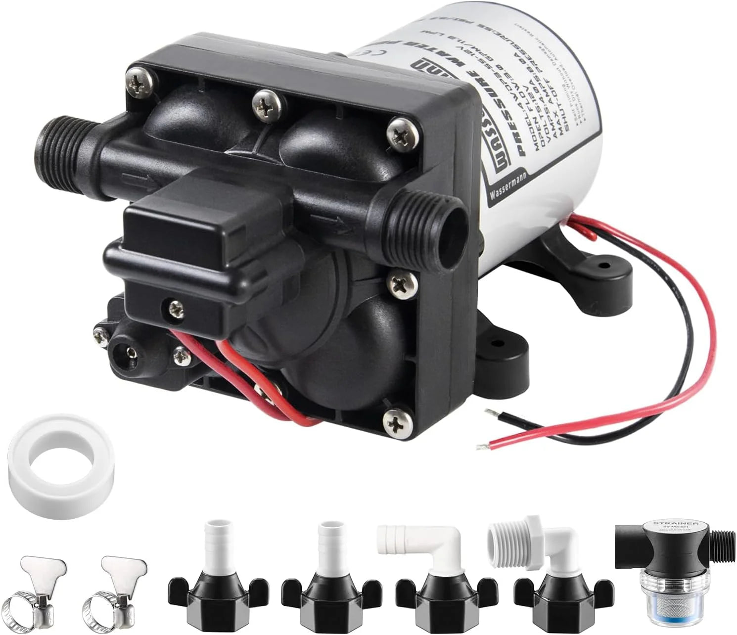 Special WASSERMANN RV Pump, 12V Self-priming RV Water Pressure Pump 4.0GPM 45PSI with Pressure Switch - Image 2