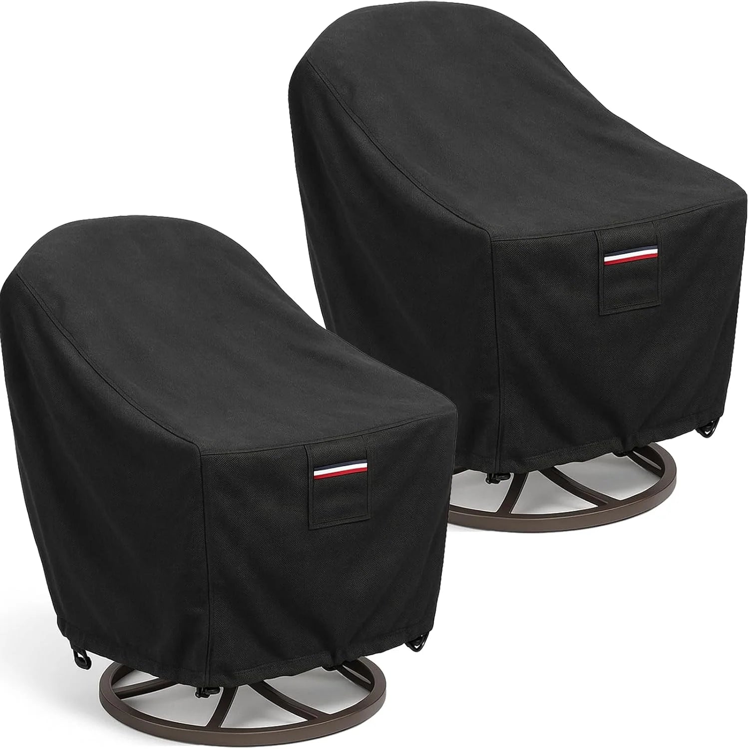 Special Waterproof Patio Ottoman Cover, Square Outdoor Side Table Furniture Cover with Padded Handles