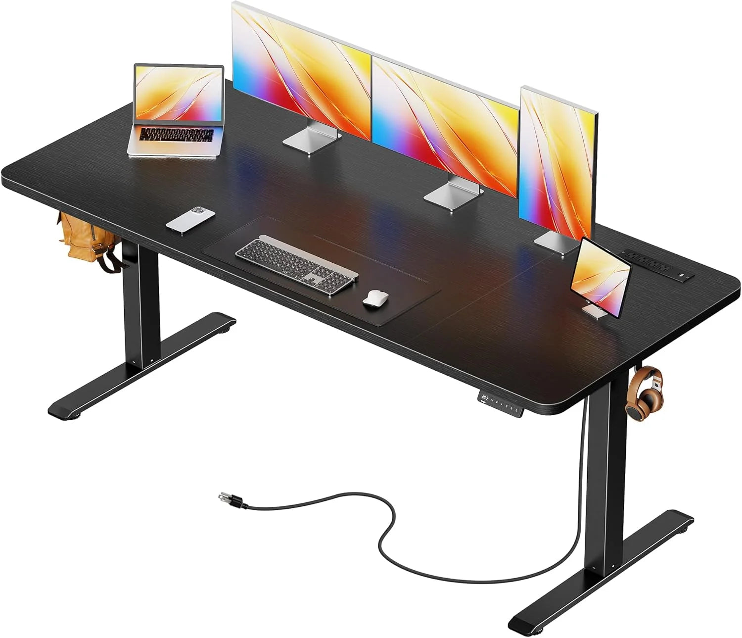 Special Electric Standing Desk with Power Outlets and USB-C Port, 47 X 24 Inch Height Adjustable Desk - Image 4