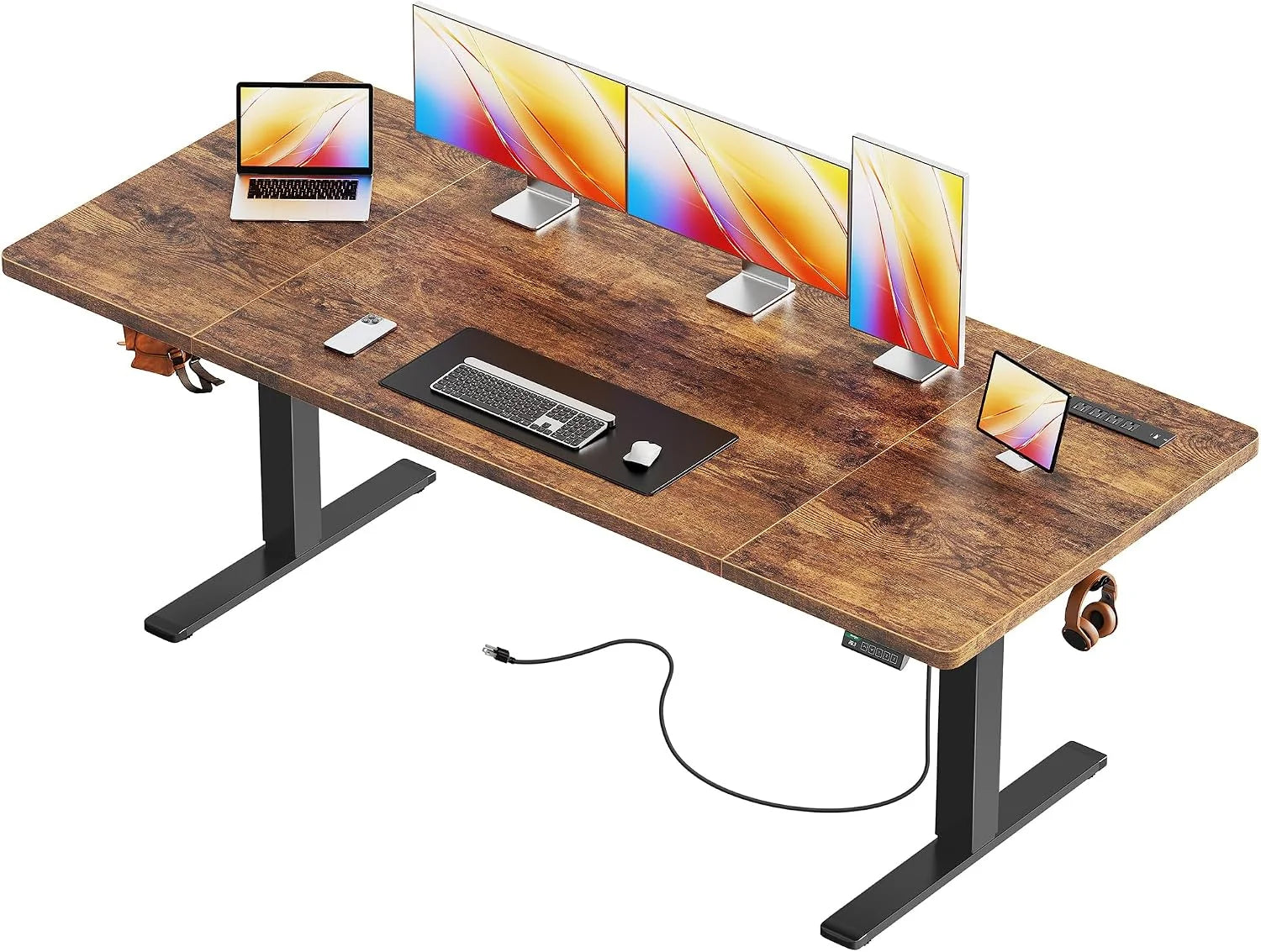 Special Electric Standing Desk with Power Outlets and USB-C Port, 47 X 24 Inch Height Adjustable Desk - Image 3
