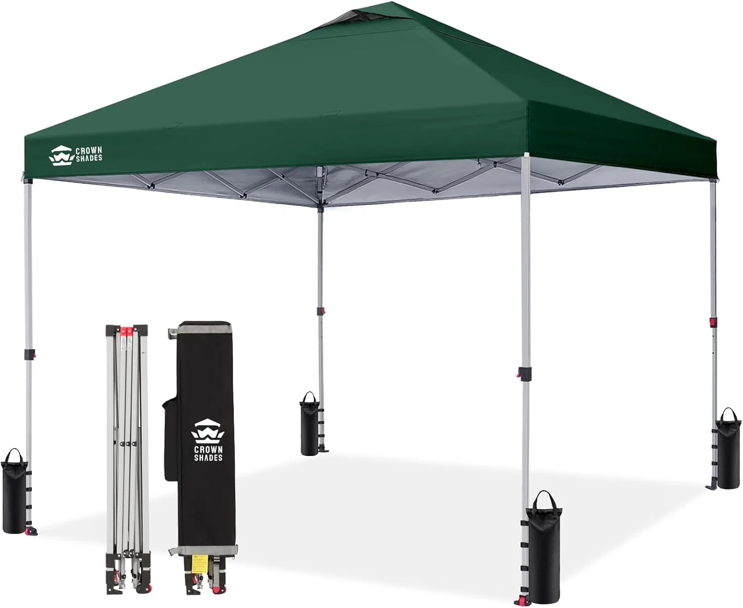 Special CROWN SHADES 10×10 Pop Up Canopy, Patented CenterLok One Push Tent Canopy, 8 Stakes, 4 Ropes (10×10 - Image 22