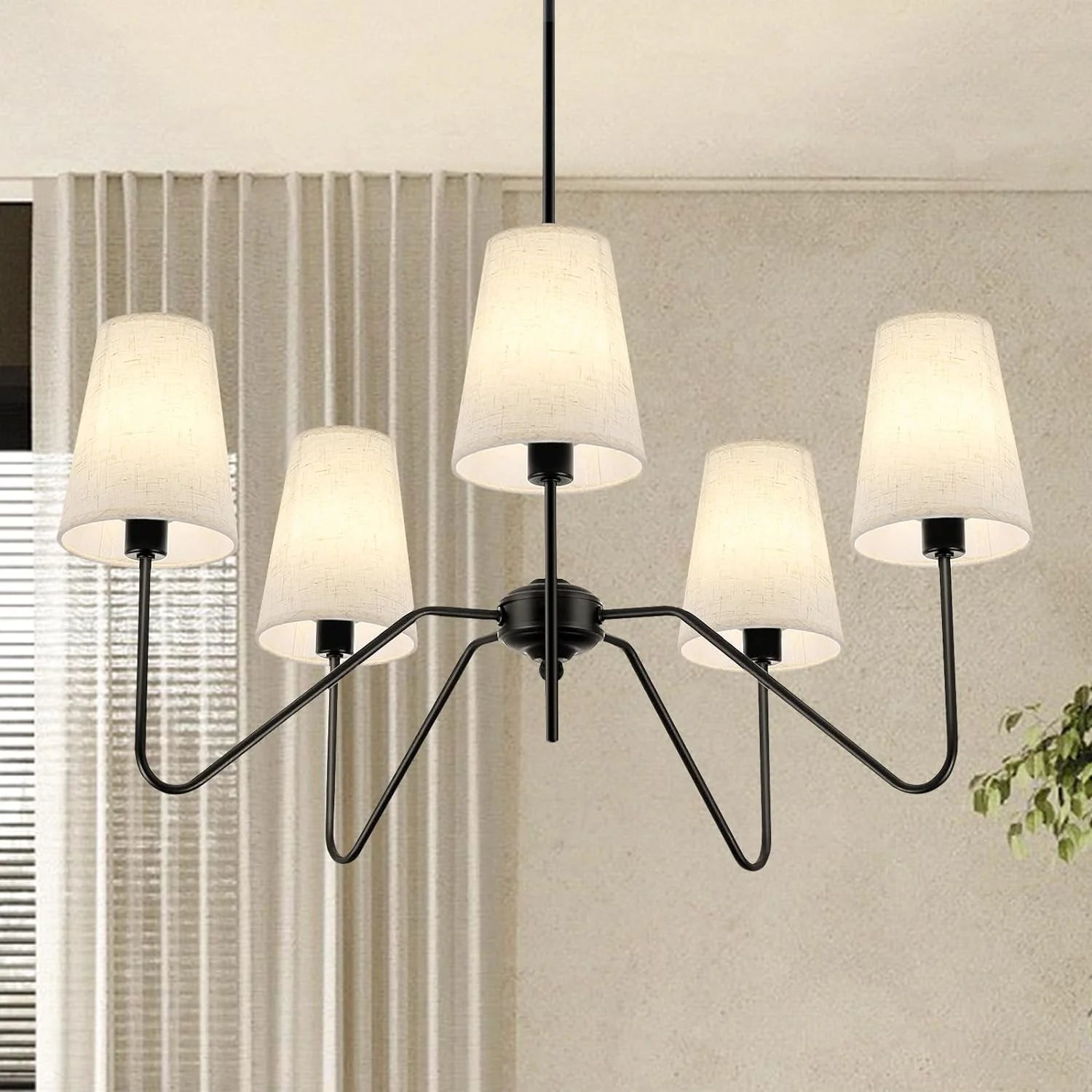 Special 5-Light Modern Chandeliers, 30 Black Farmhouse Light Fixture - Image 4