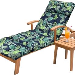 Alternative view of Special HCyopin Outdoor Chaise Lounge Chair Cushion 75.1 x 23.6 x 4.7in, Waterproof Replacement Cotton Patio Thickened Pool Lounge Chair Cushion