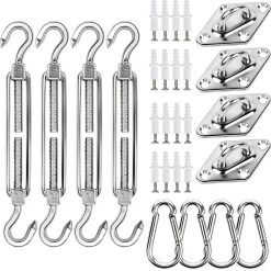 Special yofit 80Pcs Shade Sail Hardware Kit 6 inch for Triangle Rectangle Sun Shade