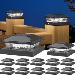 Alternative view of Special Solar Post Cap Lights, 4x4 Post Solar Light Cool White, White 12 Pack " For Home Projects