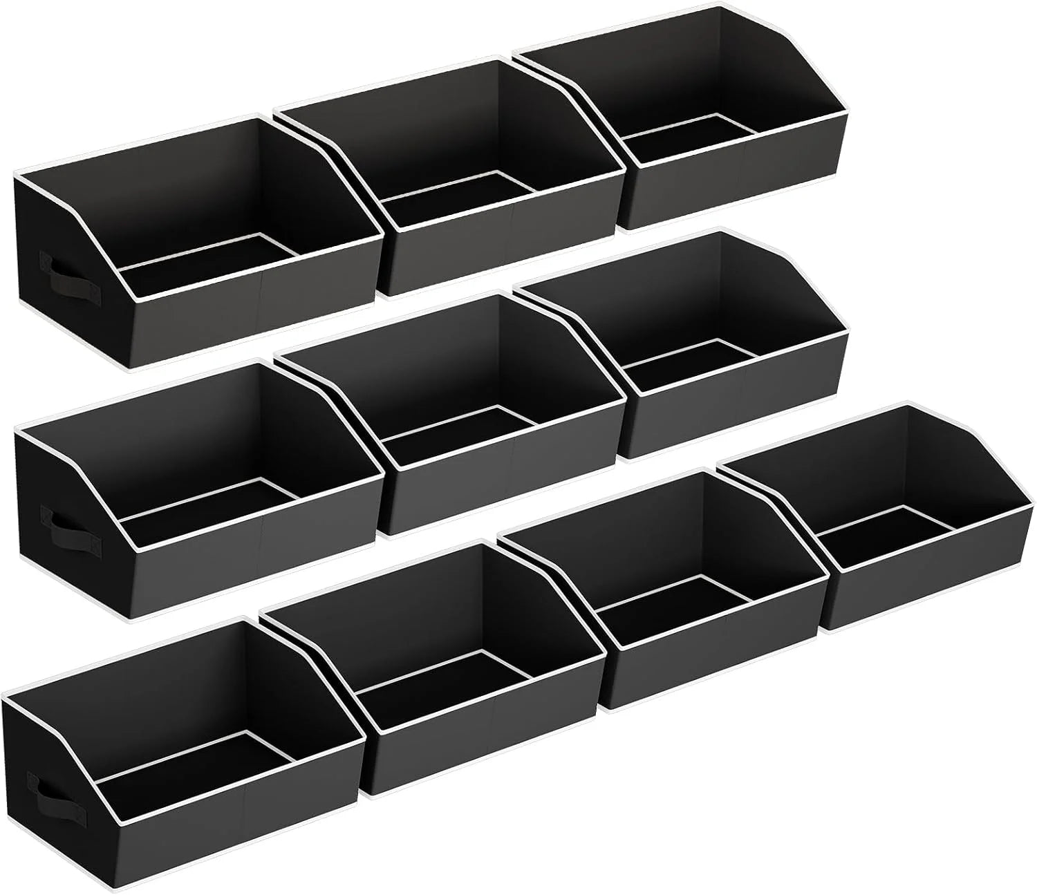Special Homsorout Closet Organizers Bins 6 Packs, Large Closet Shelf Organizer with Handles, Fabric Trapezoid Storage