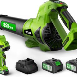 Alternative view of Special Blower Cordless, Brushless Blower 850 CFM 250 MPH with 2 Batteries – For Yard Cleanup