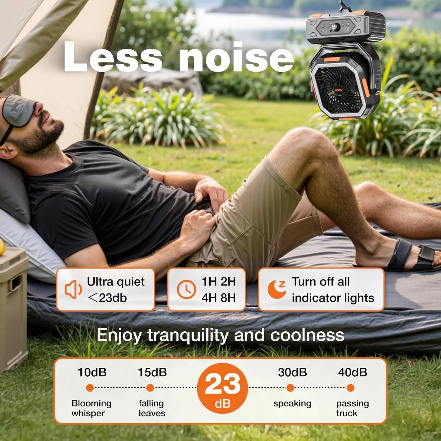 Special OGERY Portable Fan Rechargeable, 30000mAh Camping Fan for Tent, RV & Outdoor with Up to 322H Runtime - Image 7